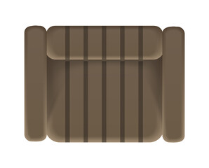 Interior furniture top view. Element for living room. Floor plan, view from above. Furniture store. Icon of interior. Isolated  illustration