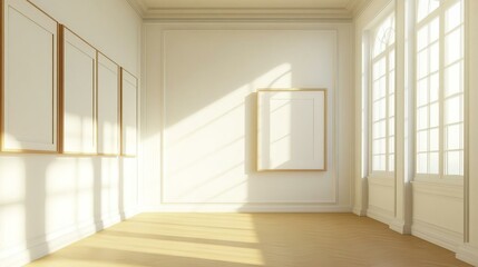 Breathtaking Modern Art Gallery Interior Bathed in Natural Light