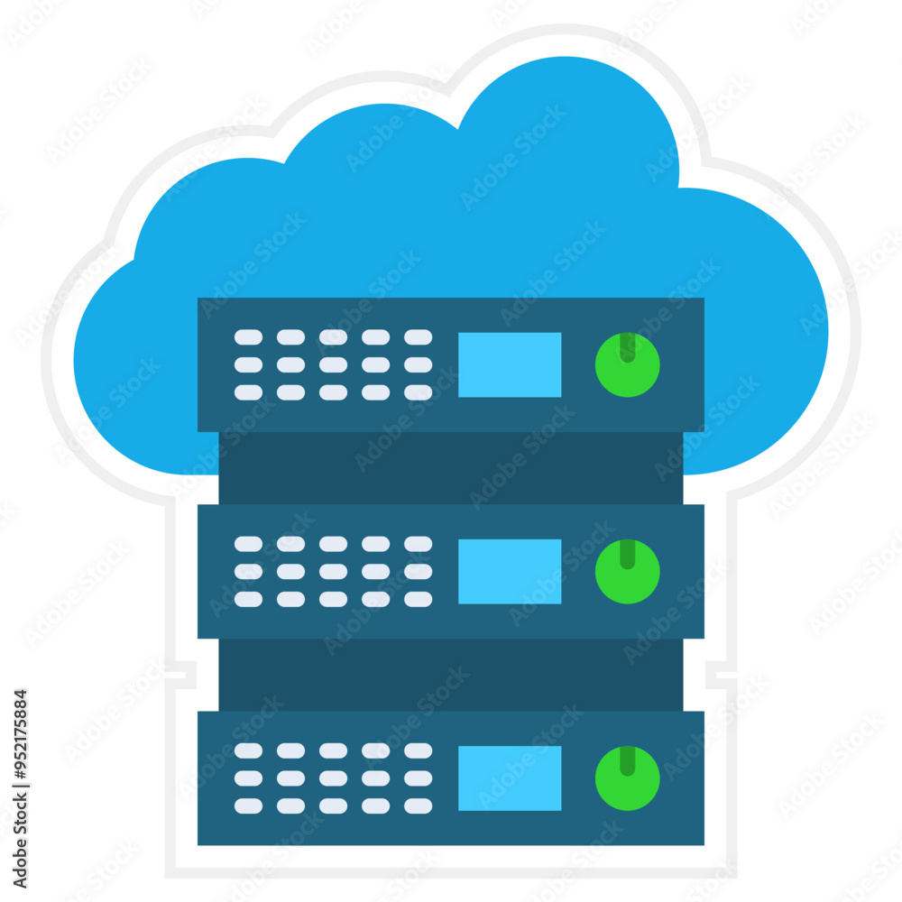 Poster Cloud server Icon