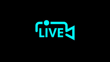 Obraz premium Live Stream sign. Signs and Symbols of Streaming. Live telecast symbol. Live broadcasting buttons and symbols.