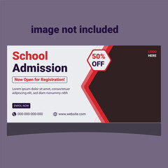 Obraz premium school banner design template