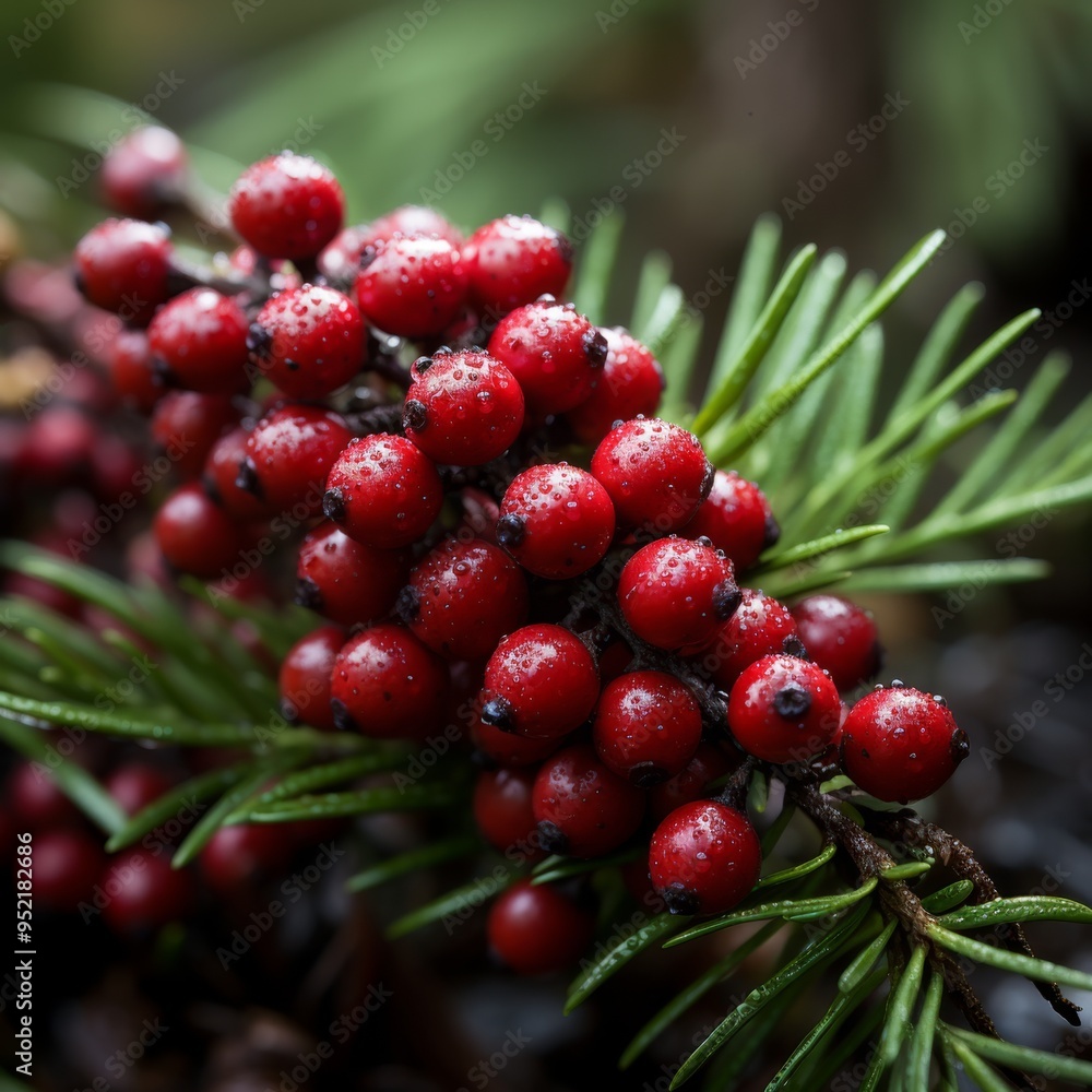 Sticker bush with poisonus berries that are very clearly