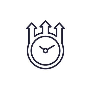 time management concept with upward arrows clip art preview