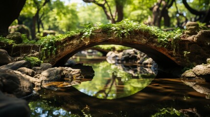 beautiful view of greenery and a bridge