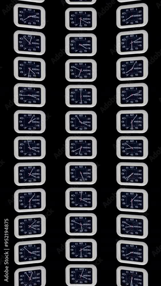 Poster watch clock timer in vertical