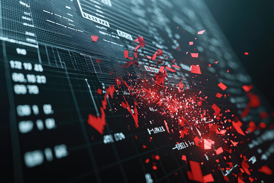 The Stock Market Implodes: A Visual Representation of Financial Crisis