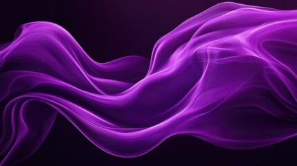 Flowing purple waves creating a luxurious and dynamic abstract background 