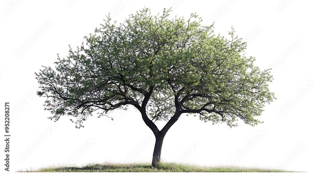 Leinwandbilder cutout tree for use as a raw material for editing work isolated beautiful fresh green deciduous almo