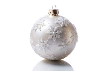 white Christmas ball isolated on a white background