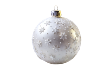 white Christmas ball isolated on a white background