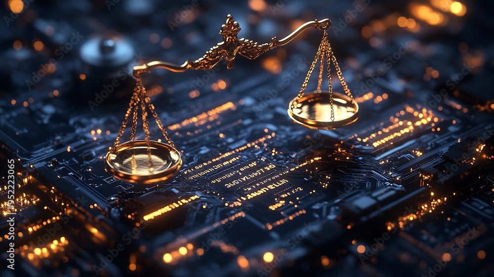 Aufkleber AI ethics or AI Law concept Developing AI codes of ethics Compliance regulation standard  business policy and responsibility for guarding against unintended bias in machine learning al : Generative AI
