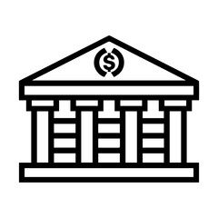 Finance icon or modern line symbol. Vector line art and icon design with bold outline. Black and white Pixel Perfect minimalistic symbol isolated white background. Silhouette simple thin sign