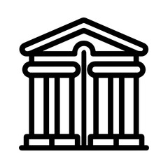 Finance icon or modern line symbol. Vector line art and icon design with bold outline. Black and white Pixel Perfect minimalistic symbol isolated white background. Silhouette simple thin sign