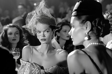 Glamorous Fashion Event Showcasing High-End Couture and Competitive Atmosphere