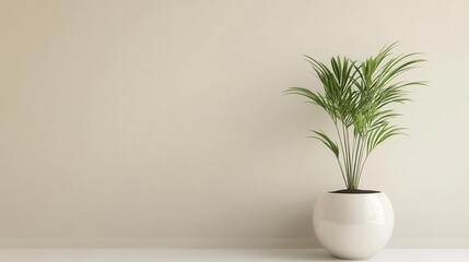 Fototapeta premium Pot plant, simple and modern decor, minimalist elegance