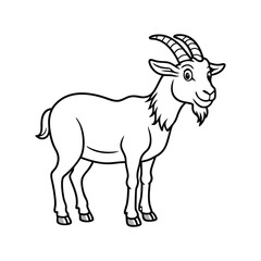 Goat vector  icon lineout and outline icon vector illustration.
