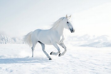 horse in winter