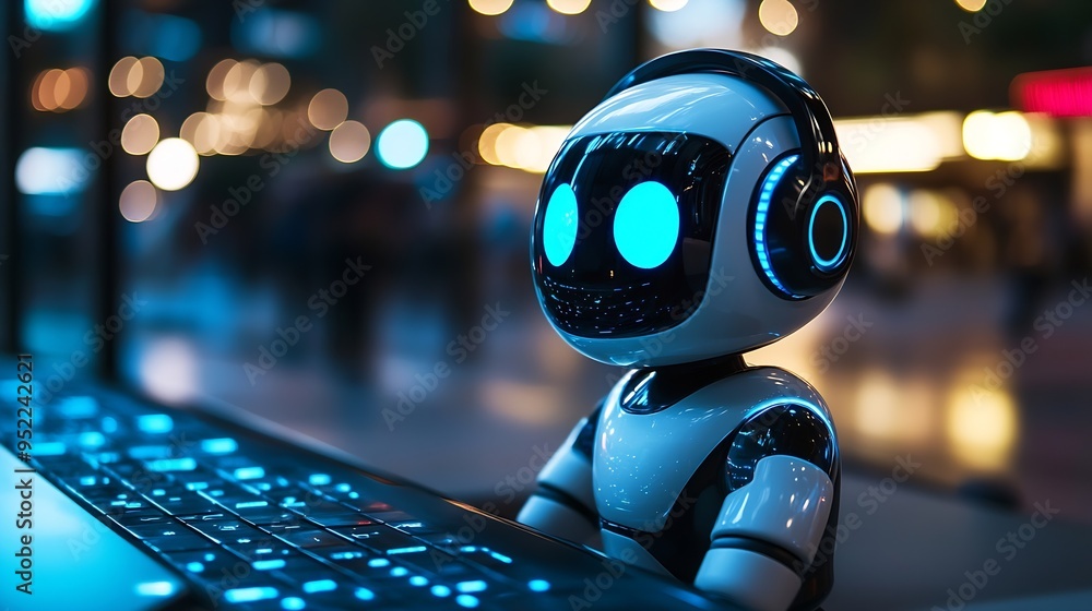 Aufkleber Chatbot conversation Ai Artificial Intelligence technology online customer serviceDigital chatbot robot application OpenAI generate financial investment stock marketVirtual assistant o : Generative AI