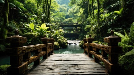 beautiful view of greenery and a bridge