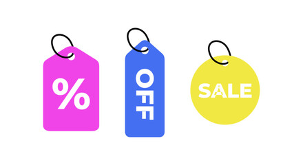 Discount offer sale tag price icon clipart special off label coupon sticker percentage promotion