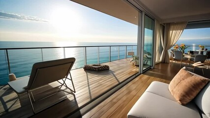 Apartment terrace with amazing views of the sea
