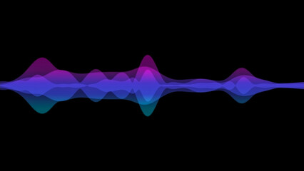 Hologram music wave form, 4k illustration, not AI generated