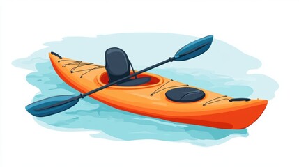 Kayak boat isolated over white background