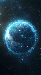 Obraz premium Blue planet in the universe