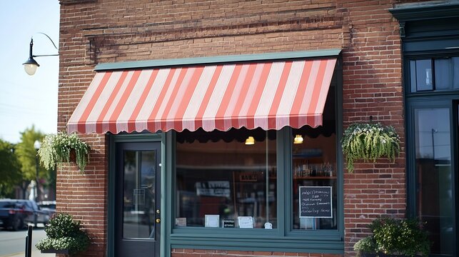 Angle view of a small business building exterior : Generative AI