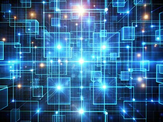 Obraz premium A digital grid texture, with glowing lines forming a complex network of squares and rectangles