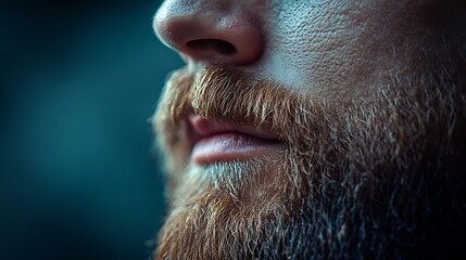 Obraz premium beard closeup with space for photocopying : Generative AI