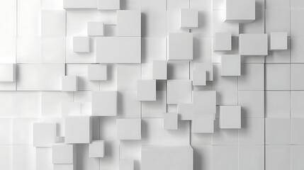 Random moving white cube box black background wallpaper
