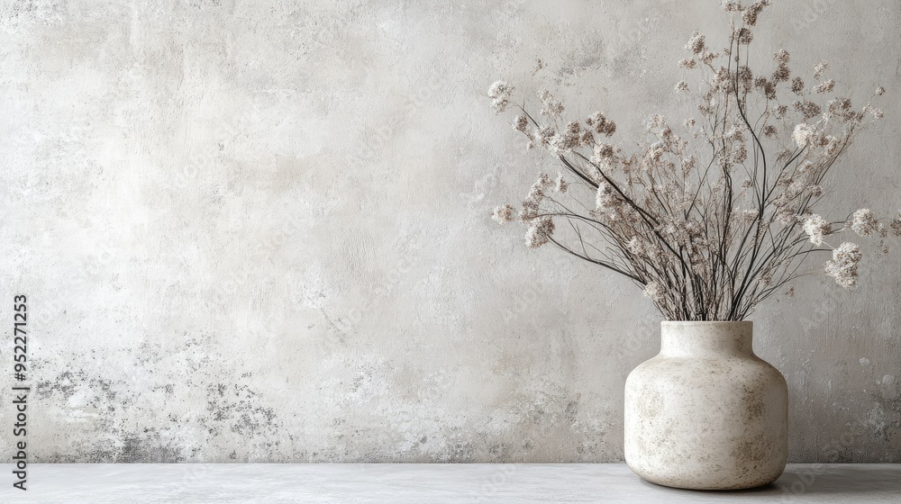 Poster subtle, textured wallpaper in soft neutral tones, perfect for adding depth and interest to a minimal