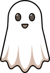 A ghost cartoon vector for Halloween