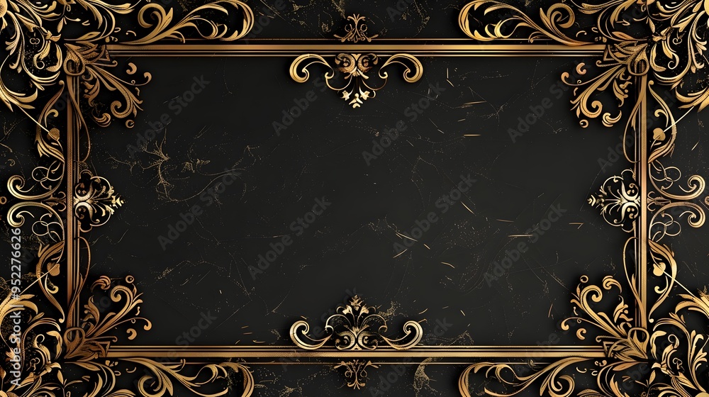 Poster ornate victorian style frame background with detailed scrollwork and classic patterns ideal for luxu