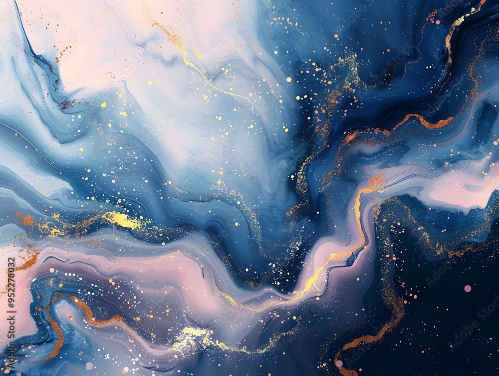 Aufkleber abstract marble frame background with swirling fluid patterns and luxurious colors ideal for elegant