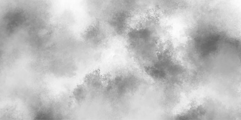 Abstract Black grey Sky with white cloud. Monochrome black and white ink effect watercolor and silver ink and watercolor background. Abstract grunge grey shades watercolor background.