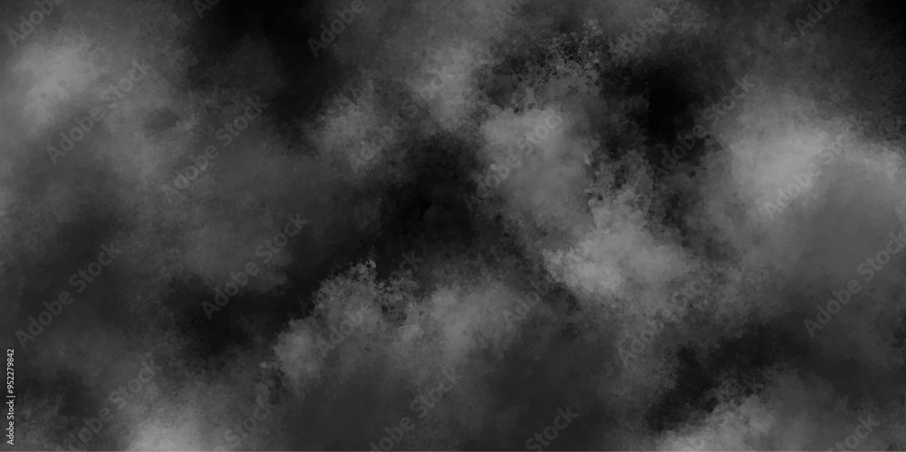 Poster gray smoke or fog color isolated on transparent dark background. modern dark and dramatic storm back