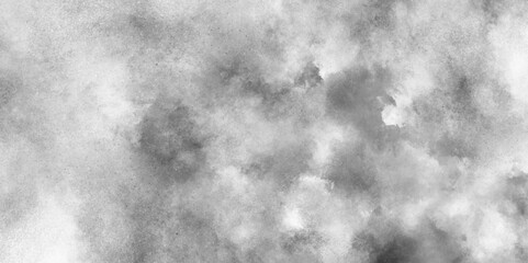 Abstract Black grey Sky with white cloud. Monochrome black and white ink effect watercolor and silver ink and watercolor background. Abstract grunge grey shades watercolor background.