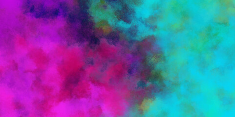 Aquamarine and pink Abstract Glowing Space Stars. Vintage paper textured aquarelle abstract grunge background with distressed aged texture. Digital painted watercolor pink and light blue art.