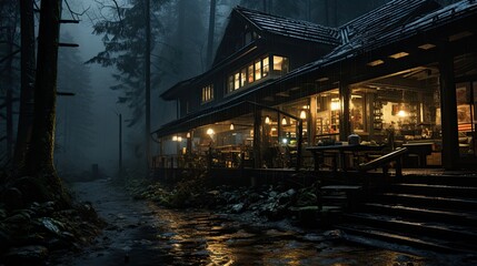 old house in the woods. 