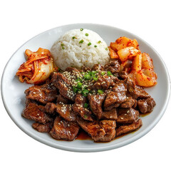 Bulgogi served on a plate. Korea cuisine
