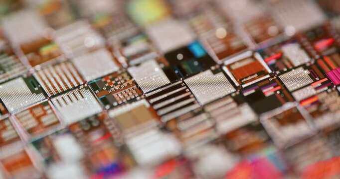 Silicon semiconductor wafer close-up. In electronics, a wafer also called a slice or substrate is a thin slice of semiconductor, a crystalline silicon, used for the fabrication of integrated circuits
