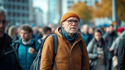 Obraz premium Berliners in abundance A lively snapshot reveals a multitude of Berlin residents embodying the citys diverse spirit in a dynamic and bustling scene : Generative AI