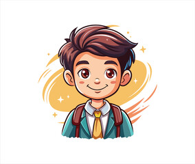 A school boy vector