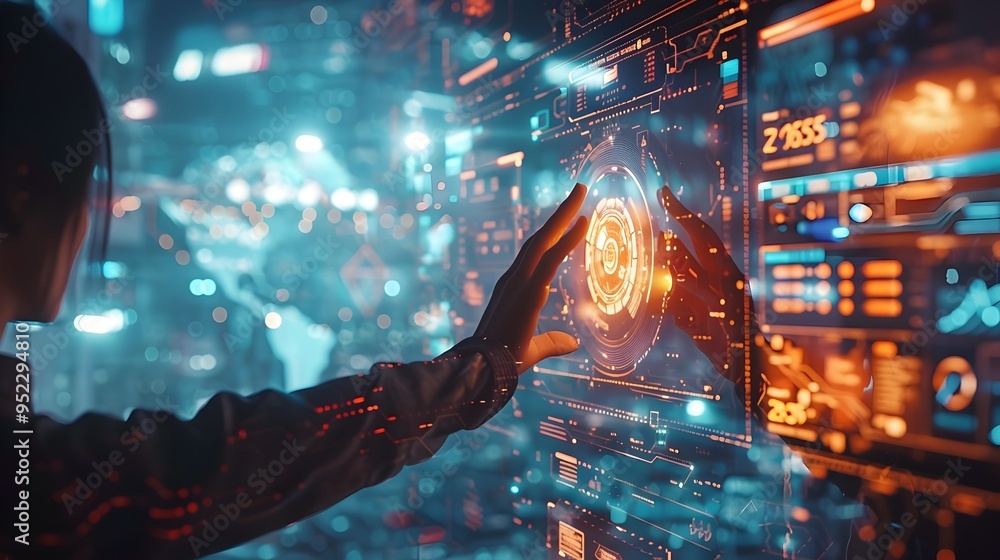 Poster ai powered game master controlling immersive virtual environment with advanced gaming concepts