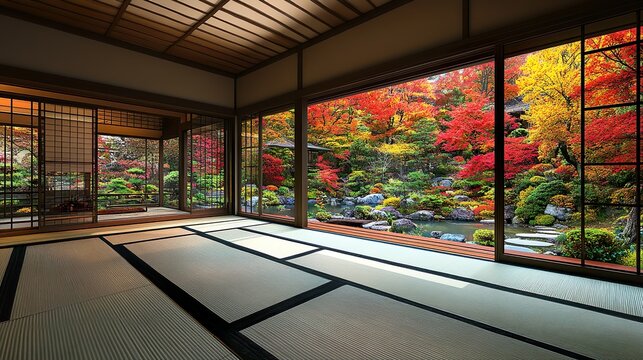 Dise&ntilde;o interior minimalista con estilo japon&eacute;s. 