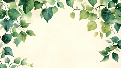 A serene background featuring lush green leaves, perfect for nature-themed projects and artistic designs.