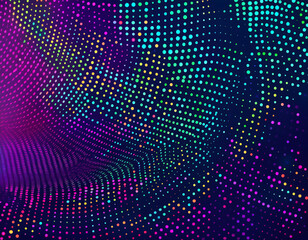 Bright Polka Dot Pattern Abstract and Playful Retro Design with Colorful Circles and Bold Background