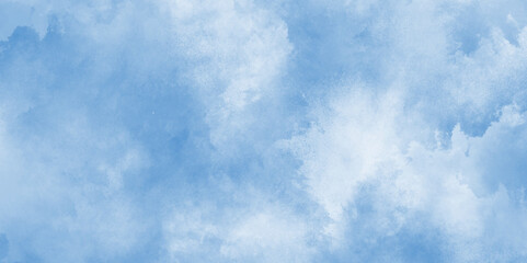 Abstract brush painted border stain watercolor backdrop, Aquarelle paint blue paper textured canvas perfect for presentation, Colorful gradient ink colors wet effect hand drawn painted blue texture.